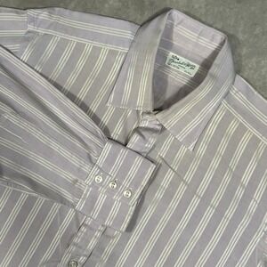 Turnbull & Asser England Lavender Striped 17 - 43 Cm Dress Shirt Barrel Cuff